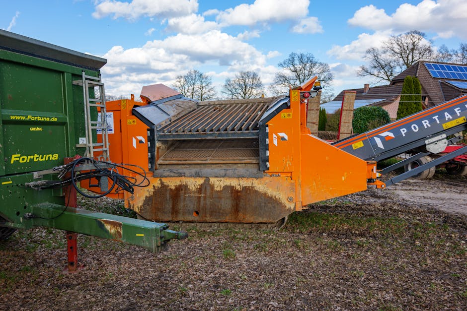 Industrial machinery for agriculture processing in Coesfeld, Germany.